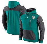 Men's Miami Dolphins Nike AV15 Fleece Pullover Hoodie Aqua Charcoal FengYun,baseball caps,new era cap wholesale,wholesale hats